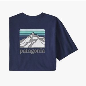 Patagonia | Men's Regular Fit Line Logo Responsibili-Tee Navy Blue Size Small